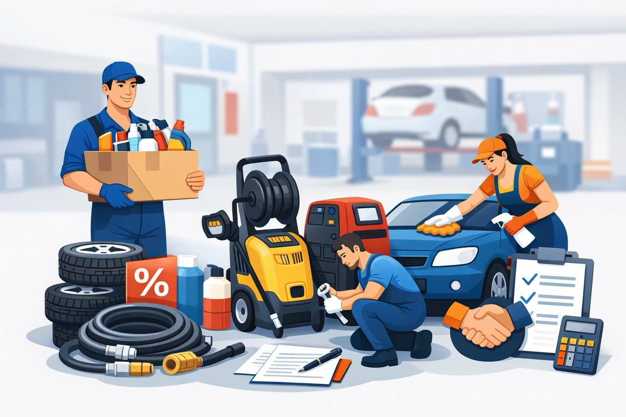 <span style="font-weight: bold;">Комплексное обслуживание автомоек и детейлинг центров в г. Сочи</span>